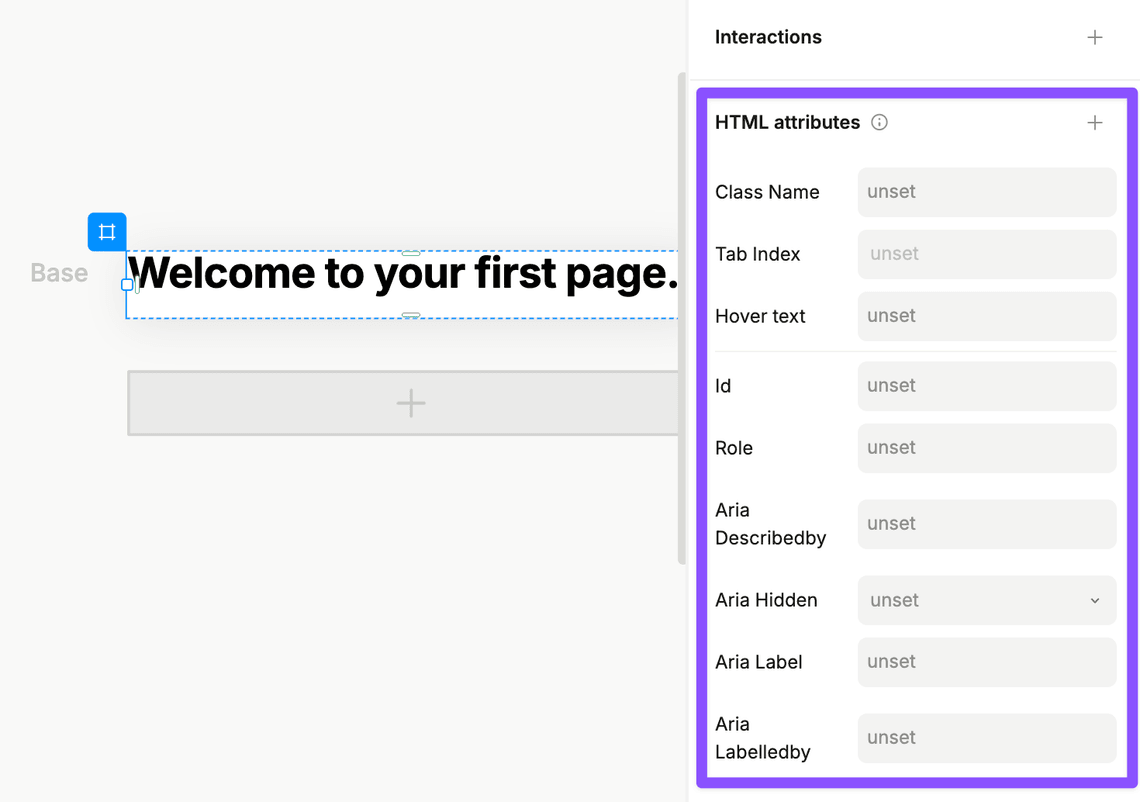 HTML attributes variants