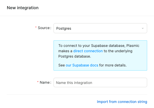 Add new Supabase integration
