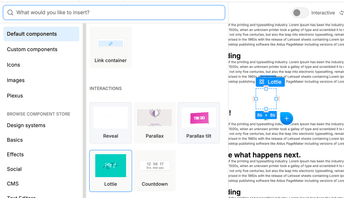 Lottie animation component location