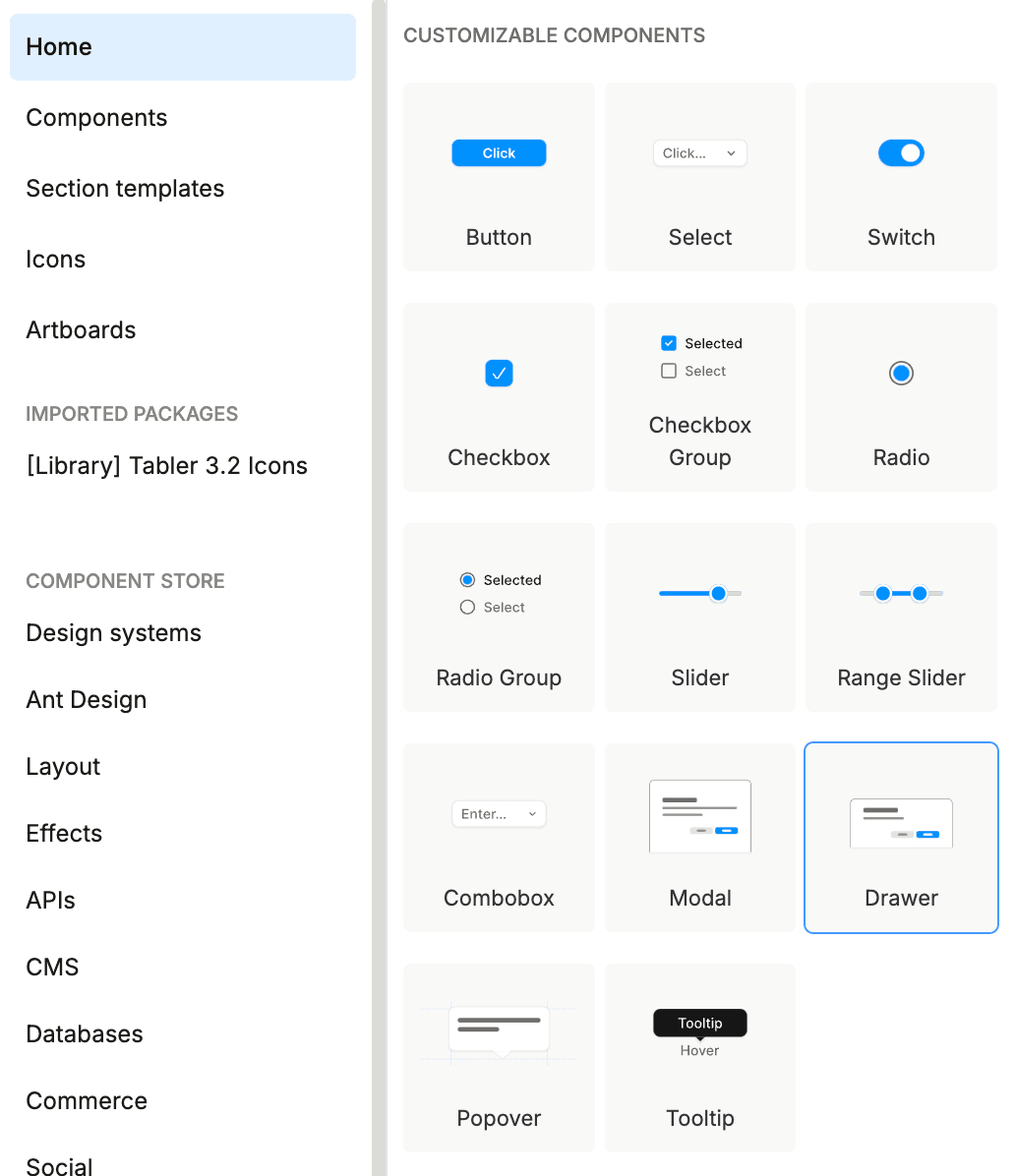 Insertion Menu SDS Section