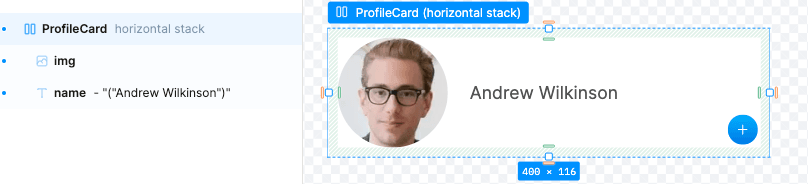 profile card outline