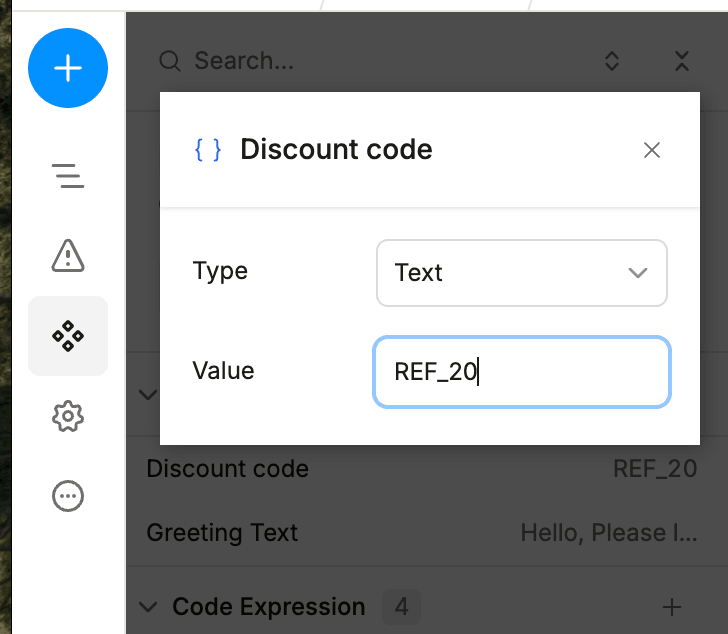 Create text data token