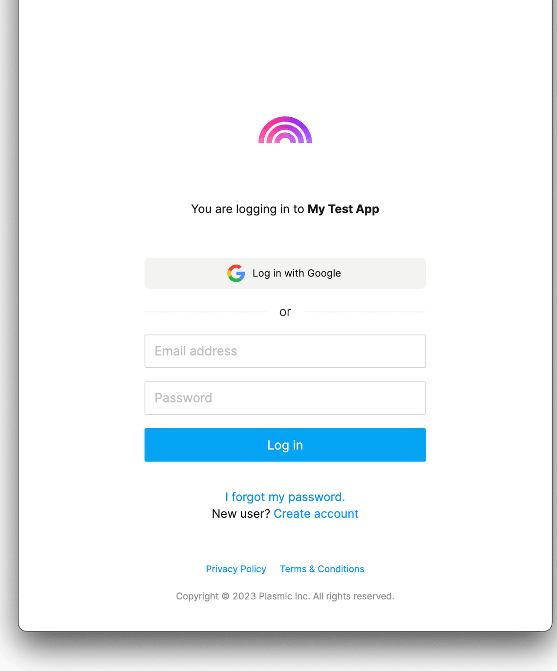 Plasmic auth page