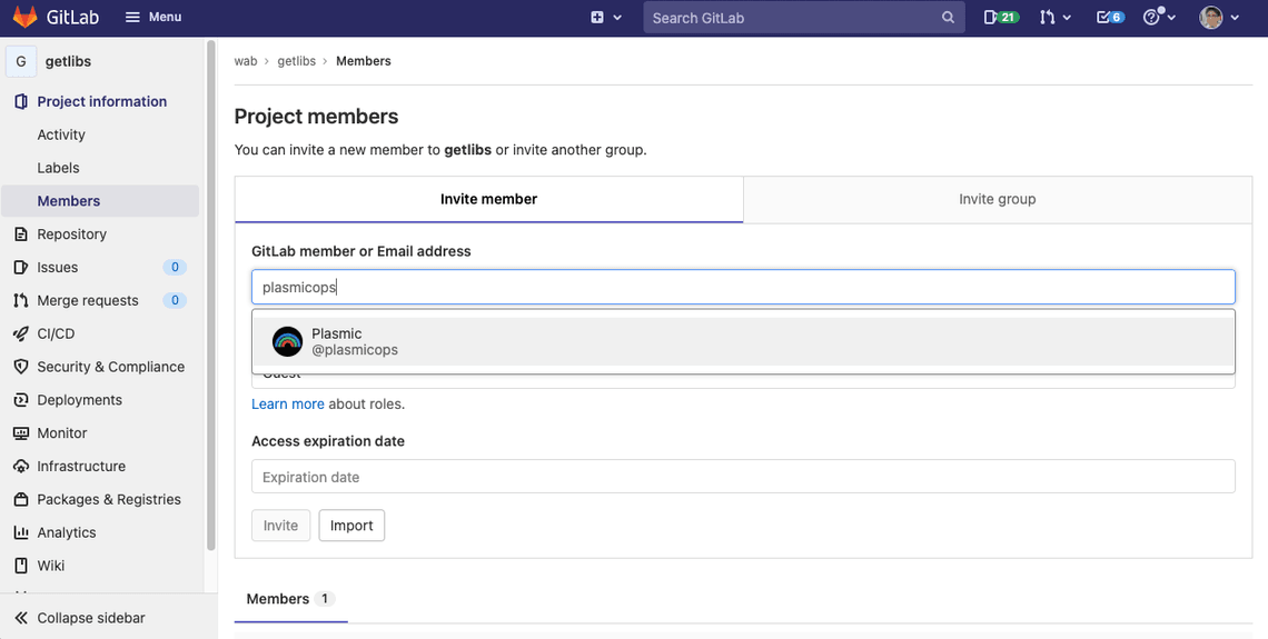 gitlab invite 1