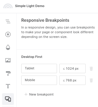 Responsive Breakpoints