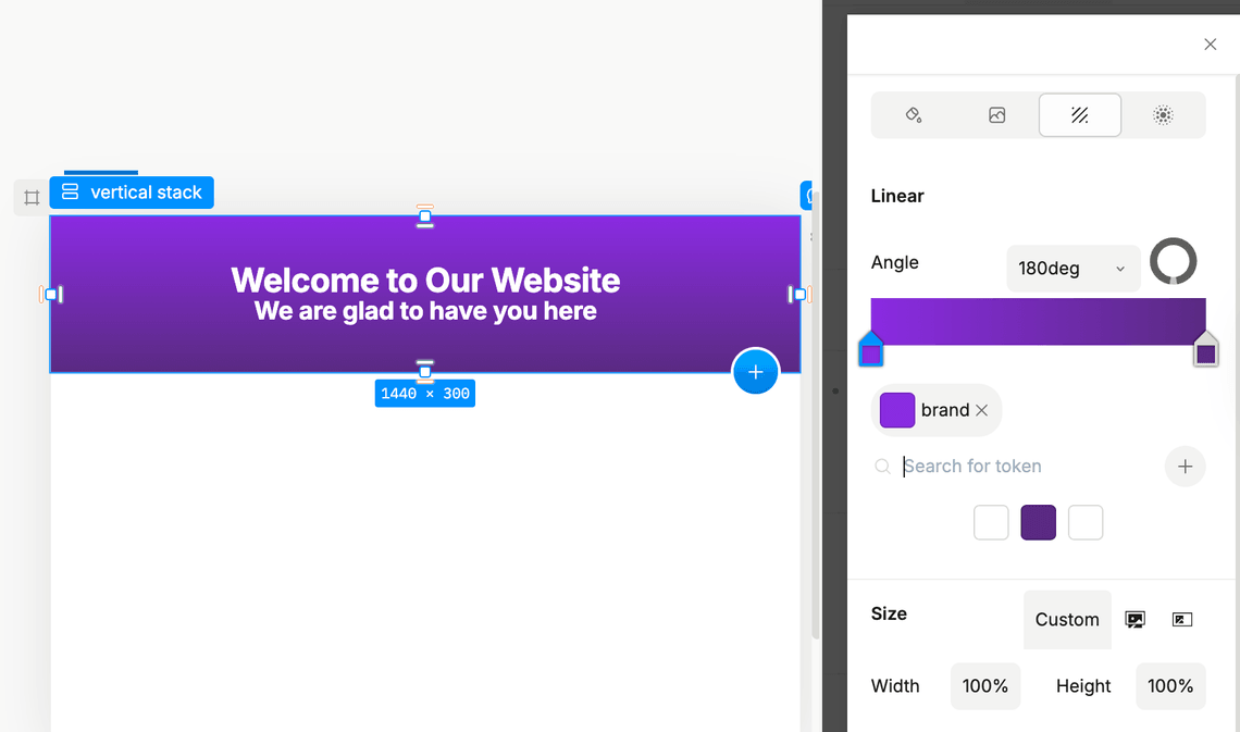 Design tokens after import