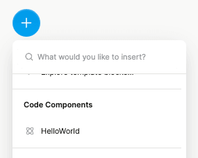 insert code component