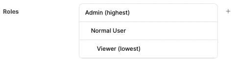 Roles and ordering UI